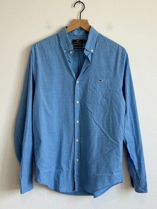 Vineyard Vines Other - Vineyard Vines Blue Slim Fit Tucker Shirt Coastal Preppy Men M Button Down Whale